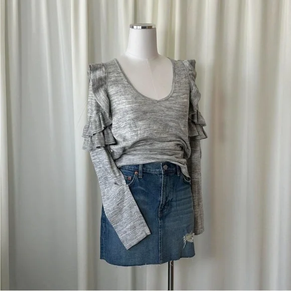 Lilly Pulitzer Fresca Sweater ruffled sleeves V-neck size Large. - Picture 5 of 8